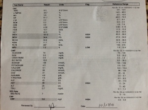 lab results 10/2013